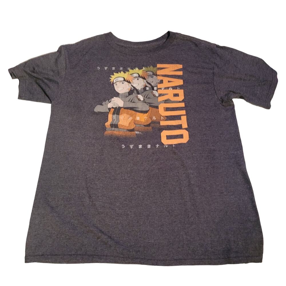 Naruto Shippuden Youth Shirt Extra Large Ripple Junction Gray Short Sleeve